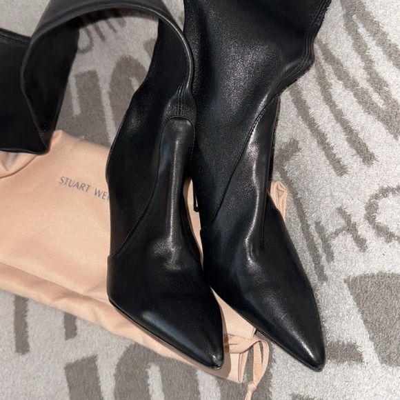 Stuart Weitzman Ultrastuart Thigh-High Pointed-Toe Boots - Picture 10 of 14